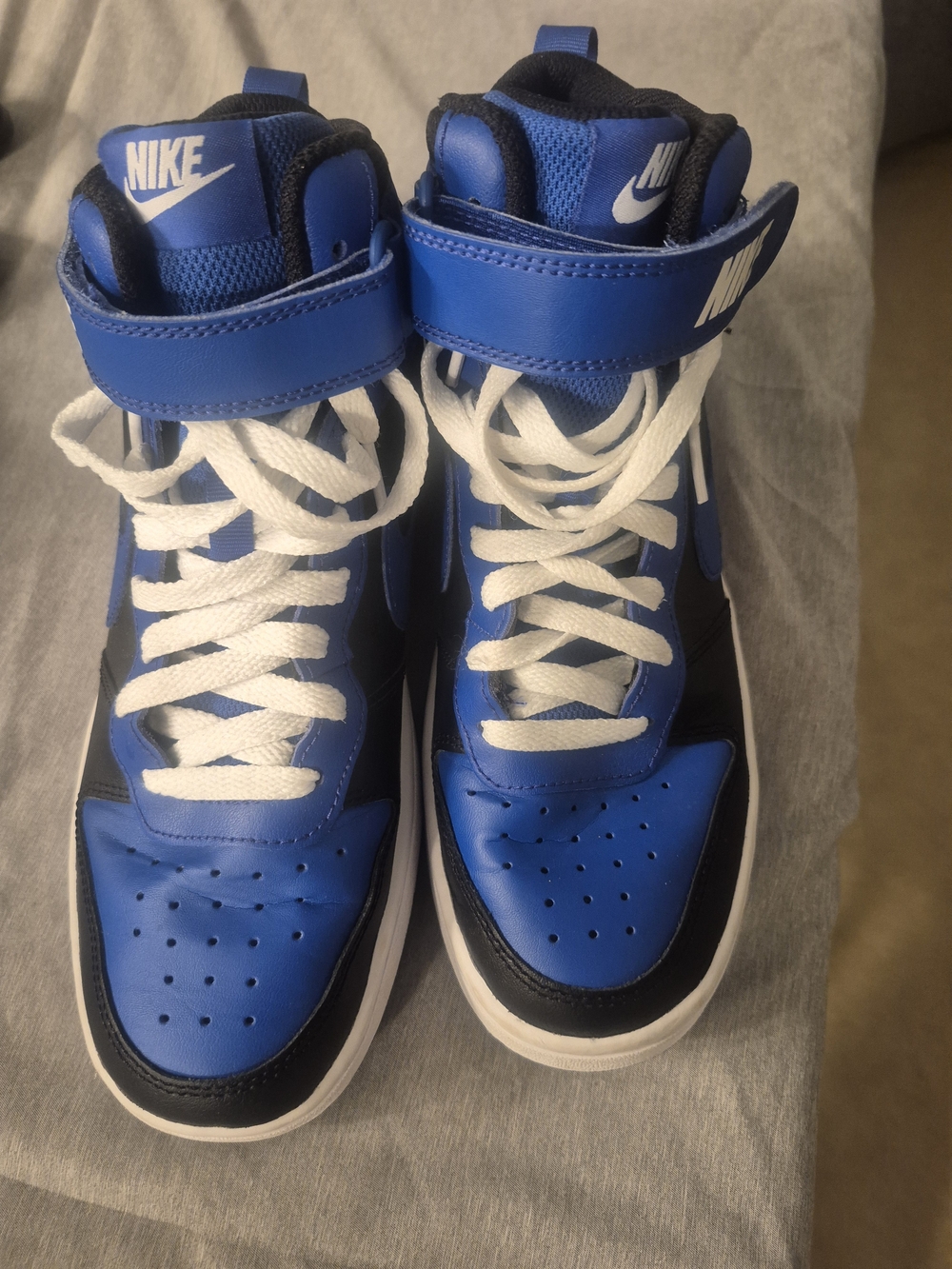 Nike Kids' High-Top Sneakers in Blue and Black